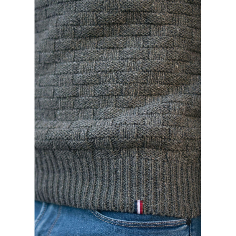21ah-pull-homme-damier-kaki-recycle-made-in-france-4 21ah-pull-homme-damier-kaki-recycle-made-in-france-4
