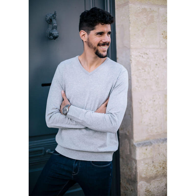 PULL MAIRIE GRIS CHINE