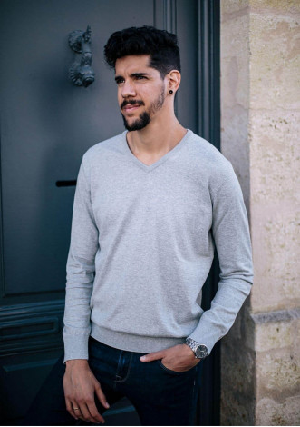 PULL MAIRIE GRIS CHINE