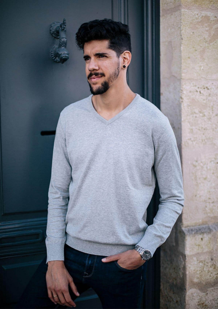 PULL MAIRIE GRIS CHINE