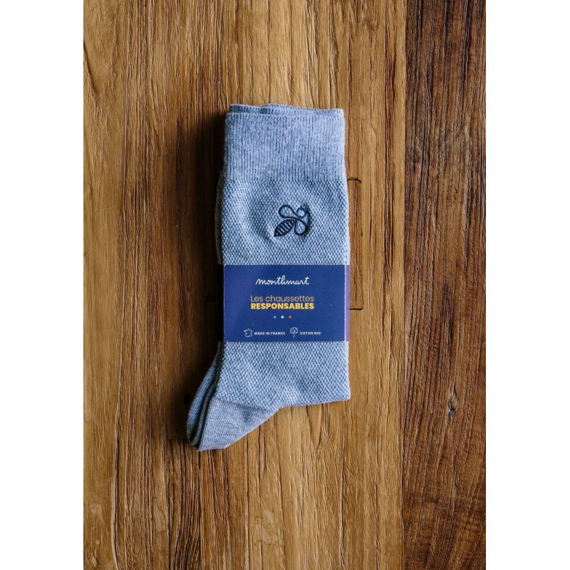 CHAUSSETTES MONTLISOCKS GRIS CLAIR