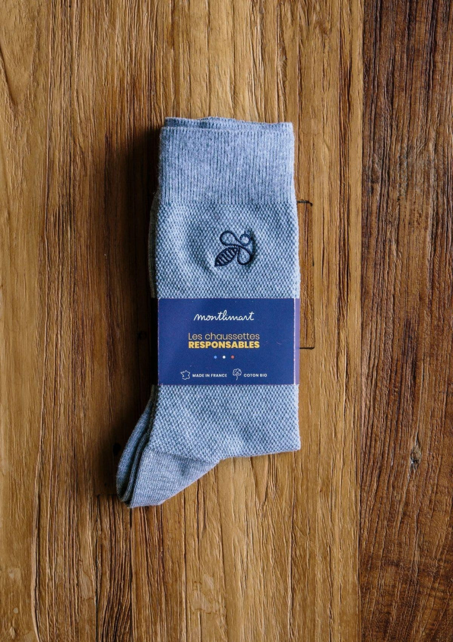 CHAUSSETTES MONTLISOCKS GRIS CLAIR