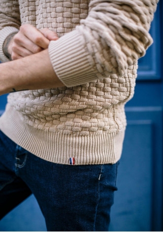 21pe-pull-homme-damier-beige-made-in-france-coton-bio-3