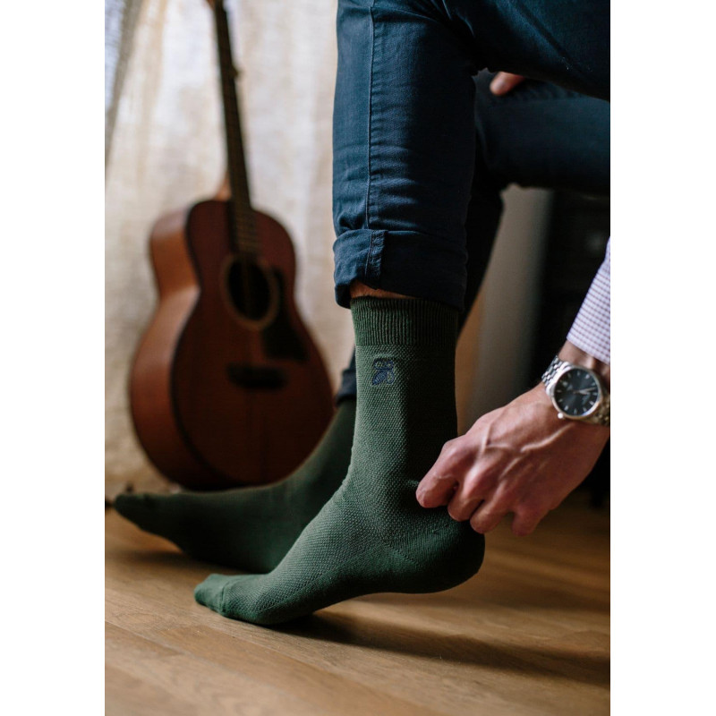 CHAUSSETTES COFFRET MONTLISOCKS KAKI/BORDEAUX/ANTHRA