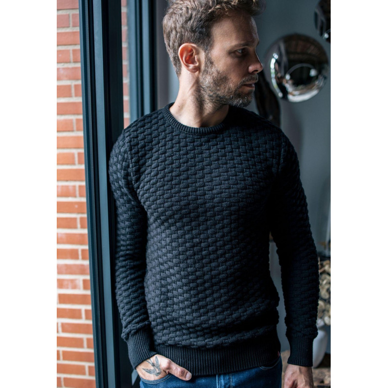 21ah-pull-homme-damier-noir-made-in-france-coton-bio-1