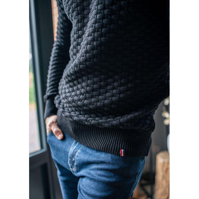 21ah-pull-homme-damier-noir-made-in-france-coton-bio-2 21ah-pull-homme-damier-noir-made-in-france-coton-bio-2
