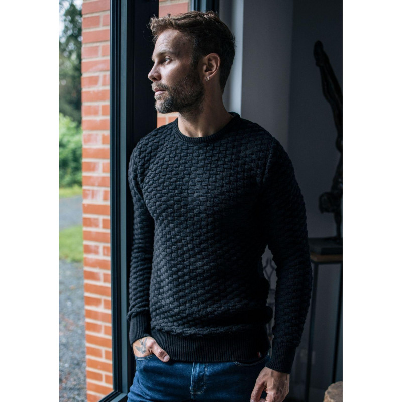 21ah-pull-homme-damier-noir-made-in-france-coton-bio-3 21ah-pull-homme-damier-noir-made-in-france-coton-bio-3
