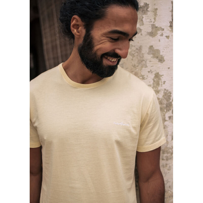 22pe-t-shirt-homme-icone-jaune-pale-coton-bio-4 22pe-t-shirt-homme-icone-jaune-pale-coton-bio-4