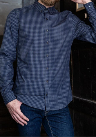 17ah-chemise-homme-centre-bourg-col-boutonné-gris-carreaux-bleu-coton-2