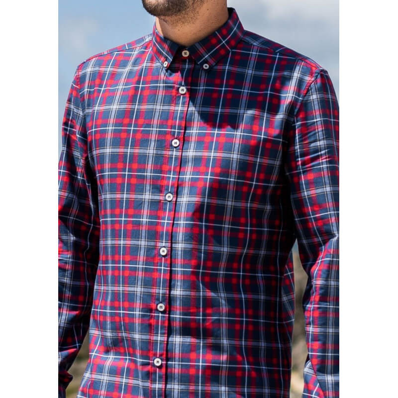 19ah-chemise-homme-centre-bourg-marine-carreaux-rouge-col-boutonné-2 19ah-chemise-homme-centre-bourg-marine-carreaux-rouge-col-boutonné-2