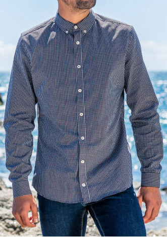 19ah-chemise-homme-centre-bourg-petits-carreaux-noir-col-boutonné-1