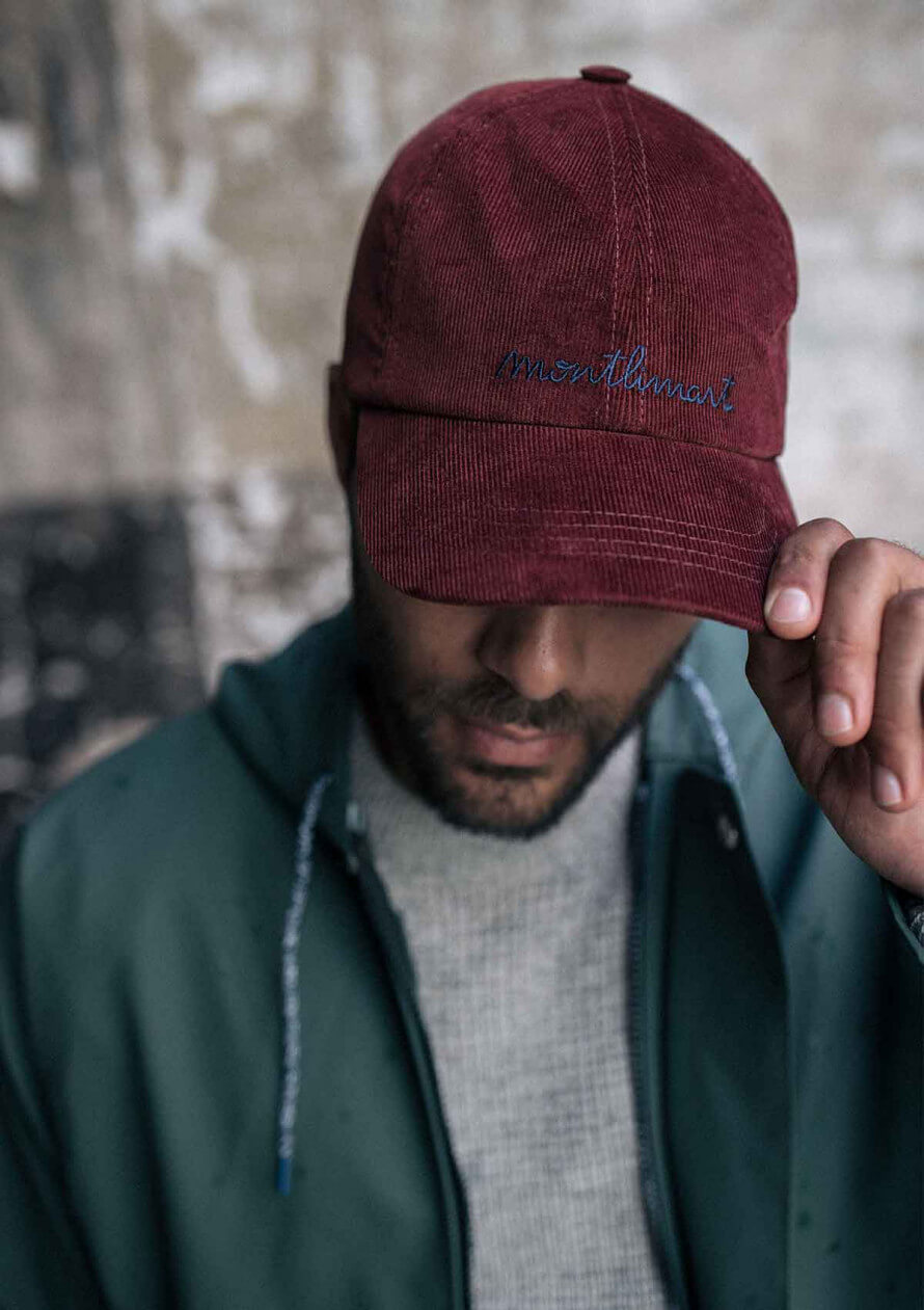 Casquette velours PIXEL bordeaux made in France - Montlimart