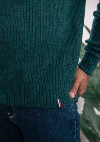 22ah-pull-homme-libre-vert-made-in-france-recyclé-tricotage-3d-3