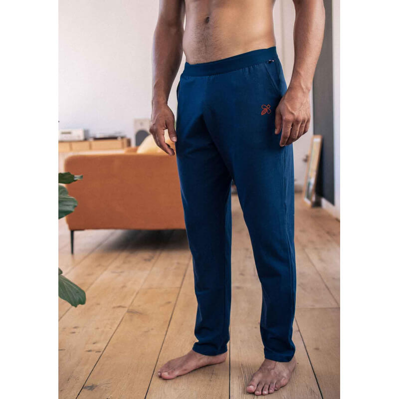 Pyjama homme coton bio bleu