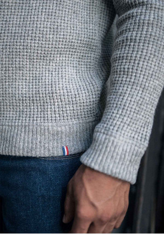 Pull sales homme gris