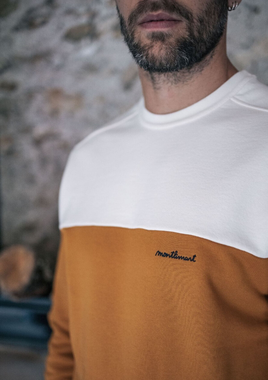 Sweat homme 2025 moutarde
