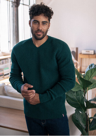 22ah-pull-homme-libre-vert-made-in-france-recyclé-tricotage-3d-2
