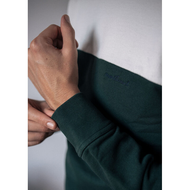 Sweat bicolore homme CLIMAT vert sapin 100 coton biologique