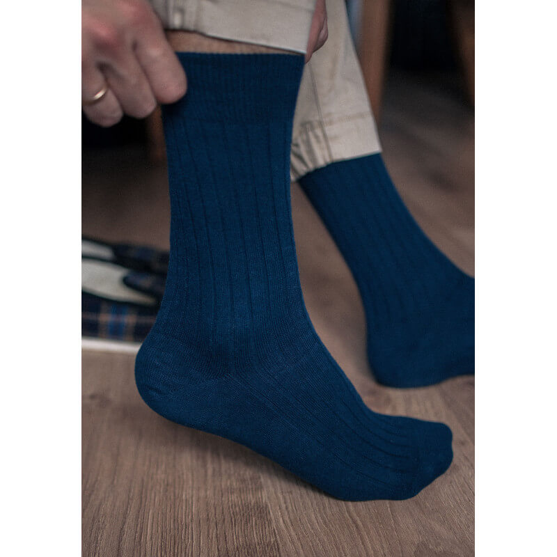 Chaussettes Homme Anthracite/Bleu Mélange Taubert