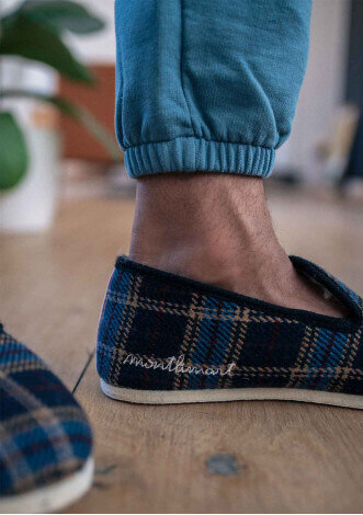 Chaussons MARTIN carreaux made in France - Montlimart