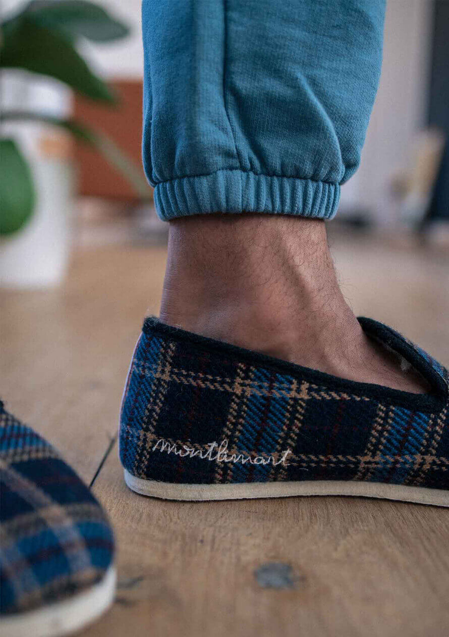 Chaussons MARTIN carreaux made in France - Montlimart