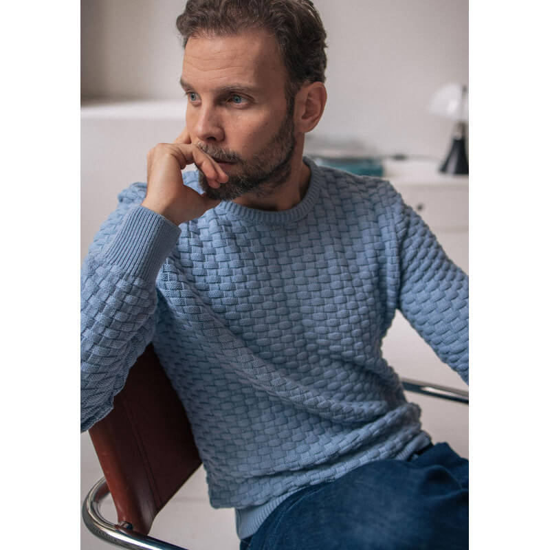 Pull bleu clair homme deals