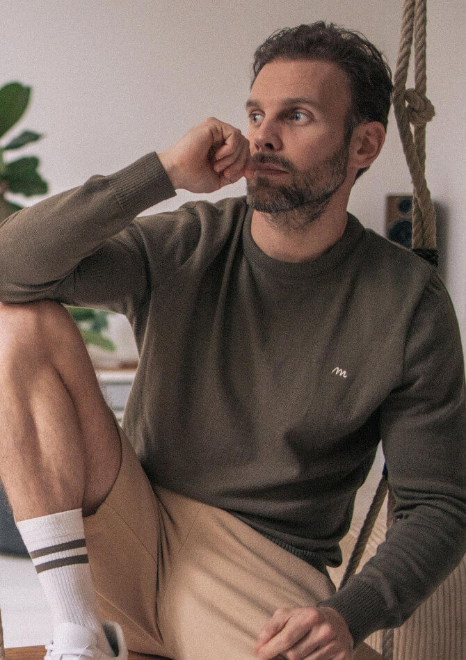 Chaussettes de tennis homme en coton biologique - Pétrone