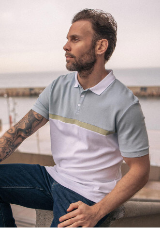 23pe-polo-homme-methode-bleu-clair-écru-coton-bio-recyclé-3