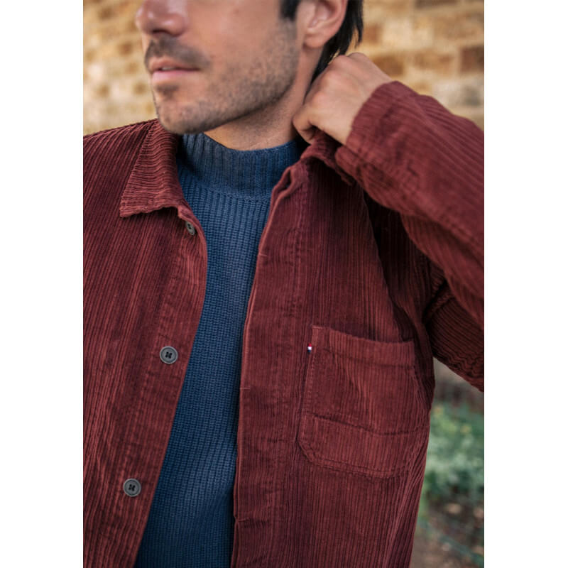 VESTE ATELIER VELOURS BORDEAUX