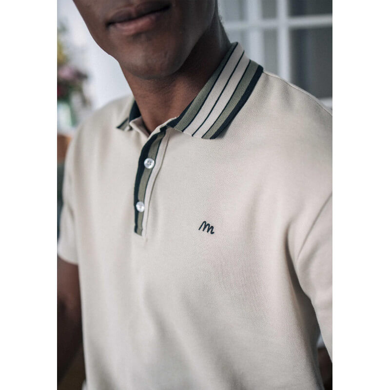 Polo homme ATTITUDE gris coton bio et recyclé - MONTLIMART