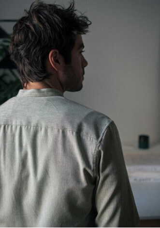 CHEMISE MONTLIMART CHEVRONS VERT
