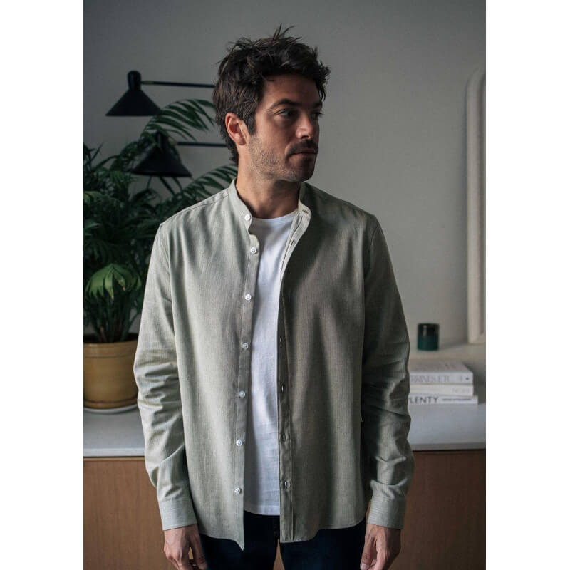 CHEMISE MONTLIMART CHEVRONS VERT