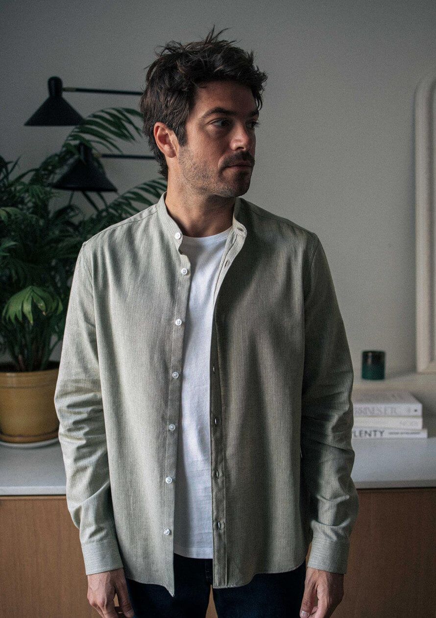 CHEMISE MONTLIMART CHEVRONS VERT