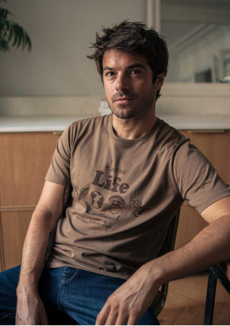 T-SHIRT TERRE MARRON