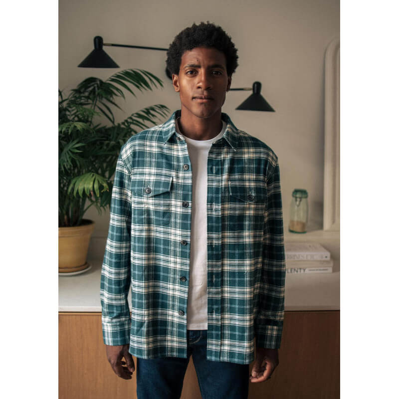 CHEMISE EQUILIBRE VERT CARREAUX