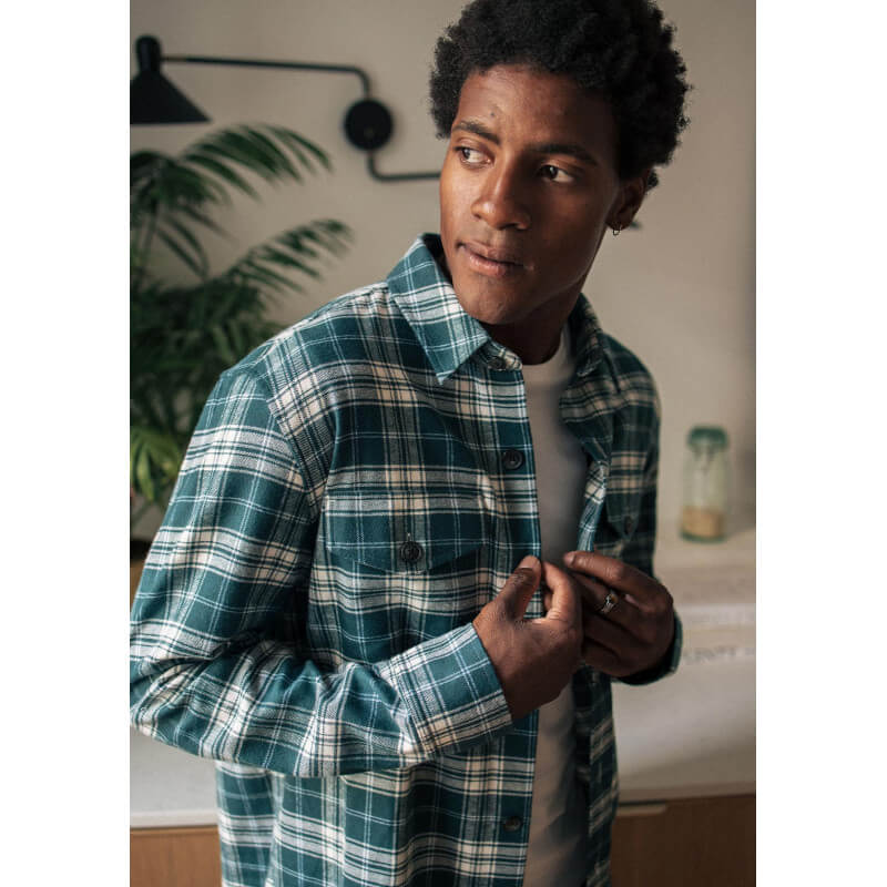 CHEMISE EQUILIBRE VERT CARREAUX