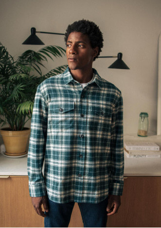 CHEMISE EQUILIBRE VERT CARREAUX