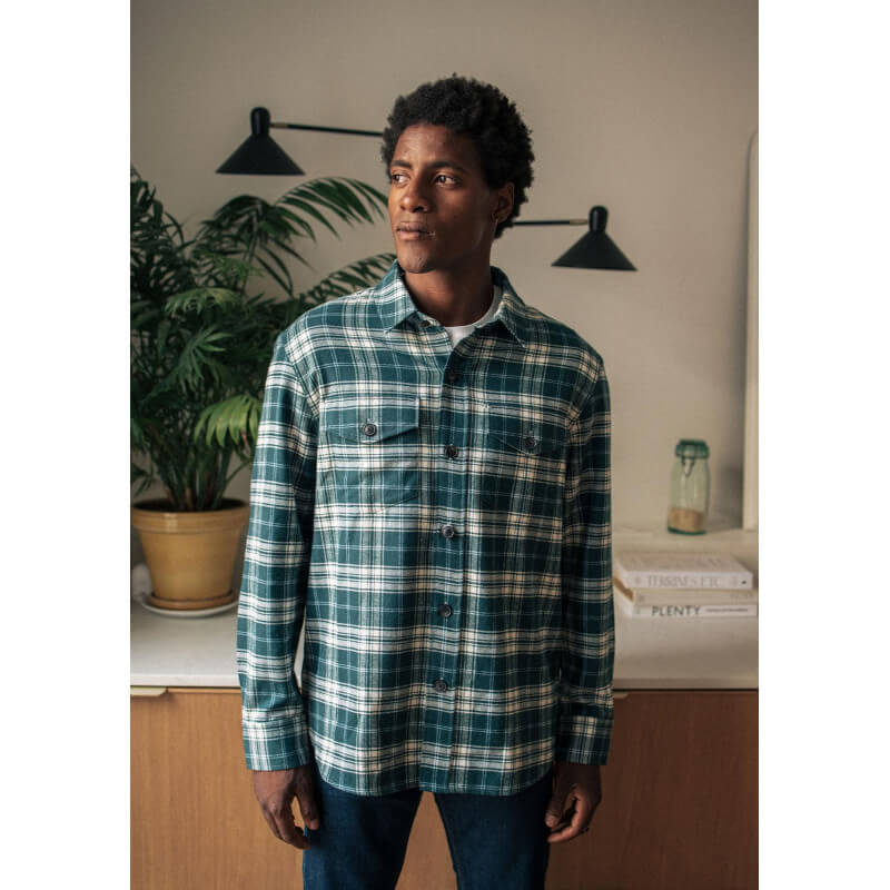 CHEMISE EQUILIBRE VERT CARREAUX