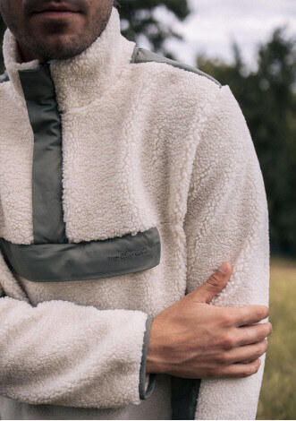 Pull polaire bi-matière homme BOREAL recyclé - MONTLIMART