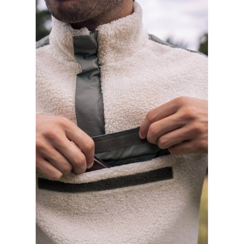 Pull polaire bi-matière homme BOREAL recyclé - MONTLIMART Pull polaire bi-matière homme BOREAL recyclé - MONTLIMART