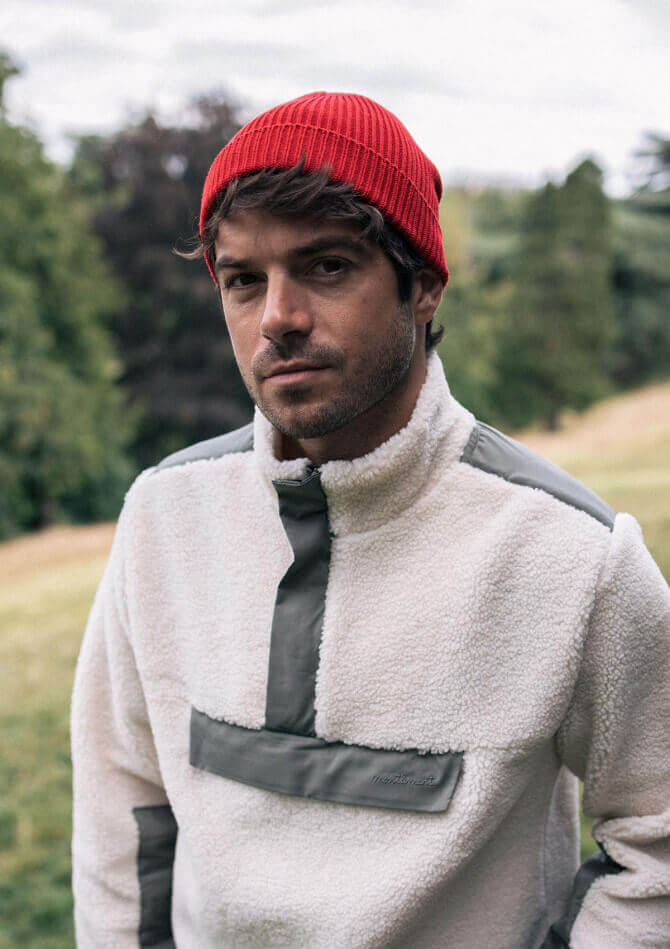 Bonnet uni CHANCE rouge made in France coton bio - Montlimart