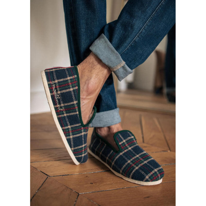 CHAUSSONS MARTIN TARTAN VERT