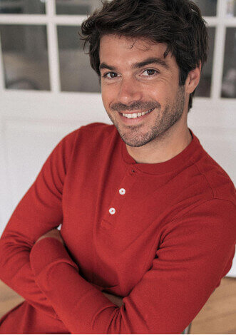 T-shirt henley manches longues homme RESPECT rouge coton bio - MONTLIMART