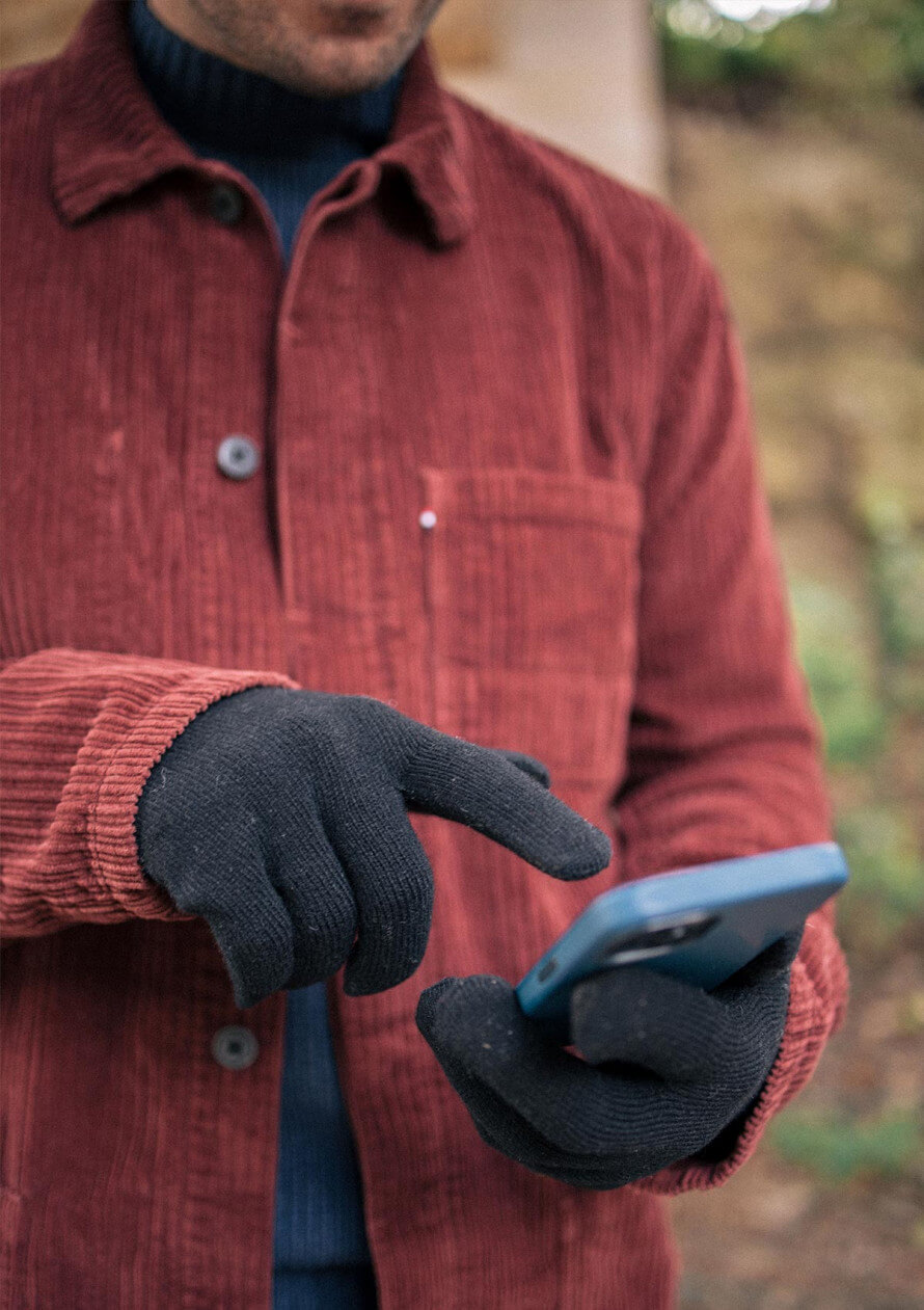 Gants Tactiles Noir pour homme - Status