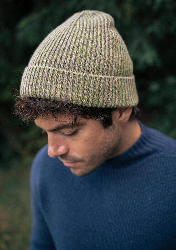 Bonnet mixte PRAPOUTEL vert made in France matière recyclée - MONTLIMART