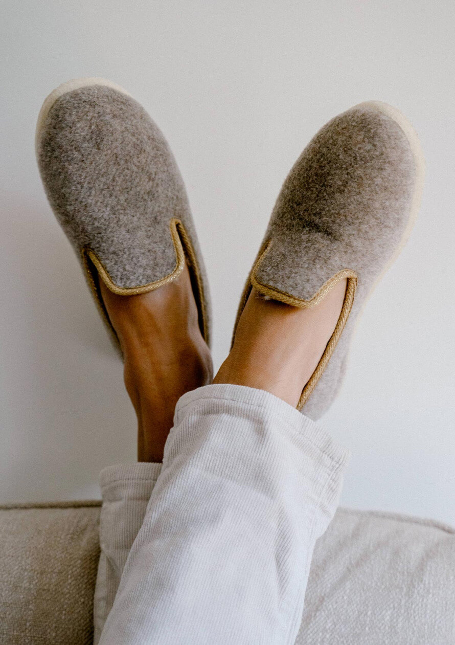 CHAUSSONS MARTINE BEIGE/DORE