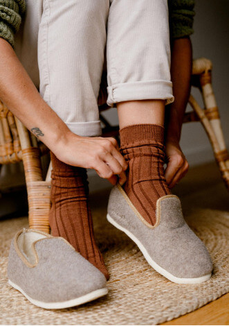 CHAUSSONS MARTINE BEIGE/DORE