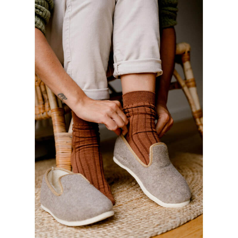 CHAUSSONS MARTINE BEIGE/DORE