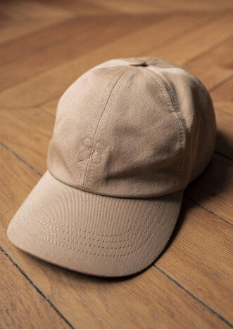 casquette beige brodée Super Papy 100% coton lavable à 30 °