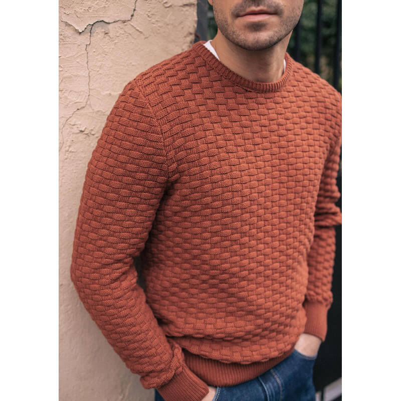 24pe-pull-homme-damier-terracotta-coton-bio-made-in-france-2